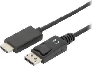 DIGITUS DisplayPort Adapterkabel DPort -> HDMIA St/St 8K 1m