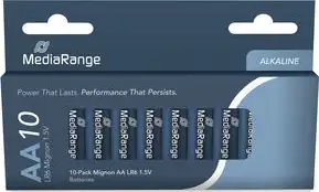 MediaRange Premium Alkaline Batteries, Mignon AA|LR6|1.5V, Pack 10