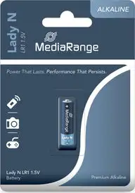 MediaRange Premium Alkaline Battery, Lady N|LR1|1.5V