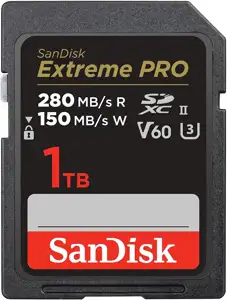 1 TB SDXC CARD SanDisk Extreme PRO UHS-II V60 280/150MB