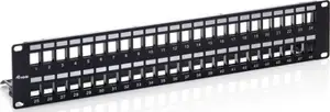 48-Port Keystone Cat.6 Shielded Patch Panel