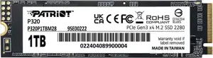 Patriot P320 1TB M.2 NVMe SSD PCIe Gen 3 x4