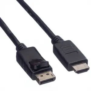 Roline VALUE DisplayPort kabel v1.1, DP - HDMI (HDTV), M/M, 3.0m, crni