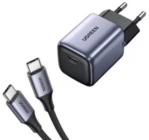 Ugreen Nexode 30W USB C GaN II charger with included USB-C 60W 1M cable