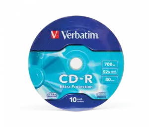 CD-R Verbatim 700MB 52× DataLife Wagon Wheel 10 pack spindle EP