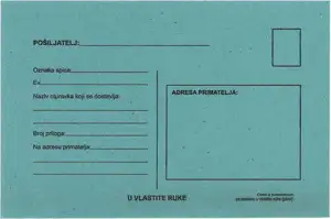 Kuverte B6-5 s povratnicom 75g pk100 Fornax