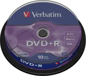 DVD+R Verbatim Matt Silver, Kapacitet 4.7GB, 10 komada, Brzina 16×
