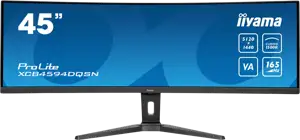 IIYAMA Monitor LED XCB4594DQSN-B1 45’’ Dual QHD VA panel with KVM switch, USB-C 90W dock and RJ45 5120 x 1440 @165Hz 	32:9 450 cd/m2 3000:1 0.8ms height, tilt HDMI DP USB-C RJ45 Hub