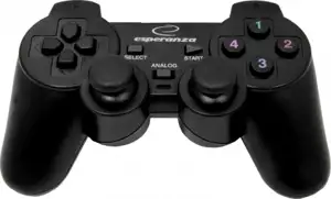 Esperanza EG102 Gaming Controller Black USB 2.0 Gamepad Analogue / Digital PC, Playstation 3