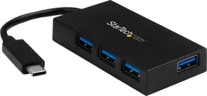 StarTech.com 4 Port USB C Hub - USB-C to 4x USB-A (USB 3.0/3.1 Gen 1 SuperSpeed 5Gbps) - USB Bus or Self Powered - BC 1.2 Charging Hub - hub - 4 ports