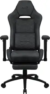Aerocool ROYALSLATEGR Premium Ergonomic Gaming Chair Legrests Aerosuede Technology Grey