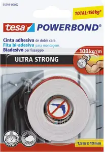 Traka ljepljiva obostrana 19mm/1,5m spužvasta Ultrastrong Tesa