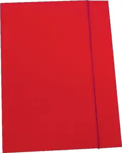 Fascikl klapa s gumicom karton plastificirani A4 Fornax crveni
