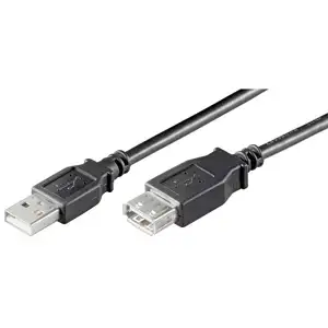 USB 2.0 kabel A->A M/Ž 5,0 m, crni