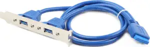 Gembird Dual USB 3.0 receptacle on bracket