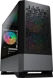 COUGAR | MG140 Air RGB Black | PC Case | Mini Tower / Air Vents Front Panel / 3 x ARGB Fans / 4mm TG Left Panel