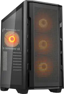 COUGAR | Uniface RGB Black | PC Case | Mid Tower / Mesh Front Panel / 4 x 120mm ARGB Fans / TG Left Panel / Black