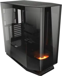 COUGAR | FV270 Black | PC Case | Mid tower / Tempered, Curved Glass Perimeter / Quick Detachable Air Filters / Up to 9 Fans (1x120mm RGB Preinstalled) / Black
