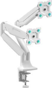 ONKRON Dual Monitor Desk Mount Stand for 13 to 32-Inch LCD LED Monitors up to 9 kg, White