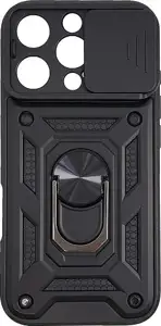 MM TPU IPHONE 16 PRO - ANTI-SHOCK WITH RING crna