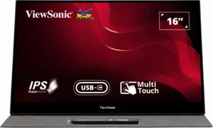 ViewSonic Monitor TD1655 16” 1920x1080, IPS, 2xUSB-C, mini HDMI, Multi-Touch