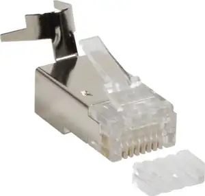 Modularni utikač RJ45 Cat.6A/8.1 STP, s kab. uvodnicom, za kabele AWG22-24, pak. 10 kom.