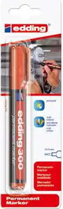 Marker permanentni 1,5-3mm okrugli vrh Edding 300/1 crveni blister