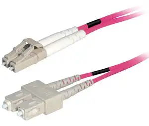 Transmedia Fibre optic MM OM4 Duplex Patch cable LC-SC 1m