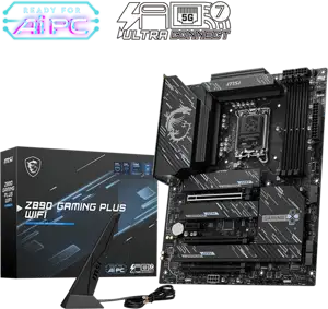 MSI Z890 Gaming Plus WiFi, DDR5, PCIe 5.0, Thunderbolt 4, SATA3, USB3.2, HDMI, 5GbE LAN, WiFi 7, LGA1851, ATX