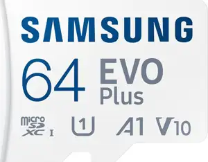 64GB Samsung EVO Plus MicroSDXC 1300MB/s +Adapter