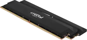Crucial DRAM Pro OC Overclocking 32GB Kit (2X16GB) DDR5-6400 UDIMM CL38 Black, CP2K16G64C38U5B