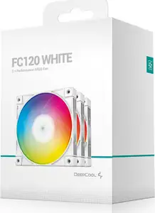 Fan DeepCool FC120 3-IN-1, ARGB, PWM, 120mm, 3 Pack, White