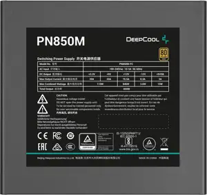 PSU ATX DeepCool PN850M, 850W, Modular, 12VHPWR, 80 PLUS Gold, Black