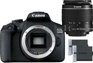 Canon EOS 2000D + EF-S 18-55mm IS II + LP-E10 lens