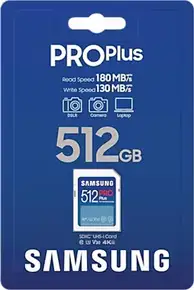 SD Card 512GB Samsung SDXC PRO Plus 2023CL10 retail