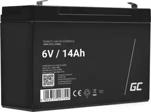 Green Cell Ersatzbatterie AGM34 6V/14Ah