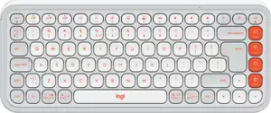 Keyboard Logitech POP Icon Keys, Bluetooth, Off-White/Orange, SLO g.