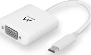 Adapter USB-C to VGA, 1080p 60Hz, White, Ewent EC1050