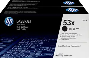 Toner HP Q7553XD 53X Dual Pack, Black