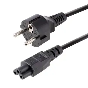 Equip IEC kabel za napajanje Schuko -> C5 3m muški/ženski crni