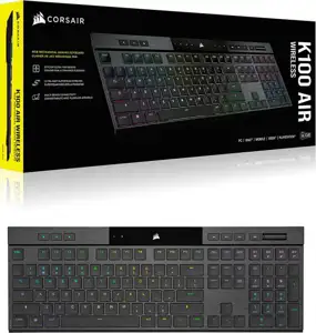 Tipkovnica Mehanička Corsair K100 RGB AIR WRLSBacklit RGB LED, CHERRY ULP Tactile, Black