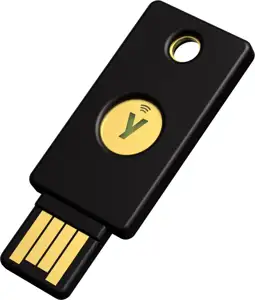 USB authenticator Yubico Security Key NFC, FIDO2 U2F, USB-A, Black