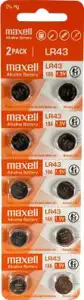 Maxell alk. dugm. baterija LR43,10kom, 5x2