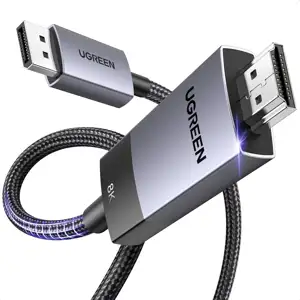 Kabel UGREEN, DispalyPort (M) na HDMI (M), 8K@60Hz/4K@240Hz, 1m, crni