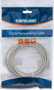Kabel mrežni Intellinet, Cat5e, U/UTP, RJ45-M/RJ45-M, 3.0 m, sivi