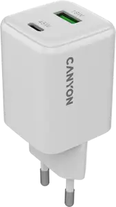CANYON charger CU45AC GaN 45W 1xPD 1xQC EU White