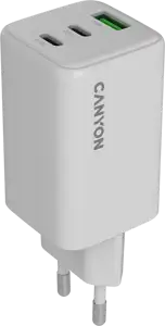 CANYON charger CU65ACC GaN 65W 2xPD 1xQC EU White