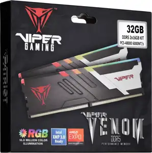 Patriot Memory Viper Venom memory module 32 GB 2 x 16 GB DDR5 6000 MHz CL30 XMP3 (PVVR532G600C30K)