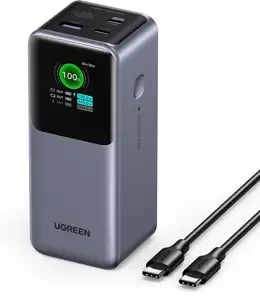 Ugreen portable rechargeable battery 20,000mAh, 130W with smart digital display