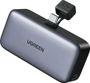 Ugreen 5000mAh 22.5W USB-C rechargeable battery with built-in USB-C connector and LED display